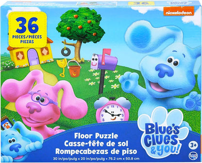 Blue's Clues Floor Puzzle for Kids, Toddlers - Bundle with 36 Piece Puzzle, Stickers, More | Blue's Clues Toys and Games Set