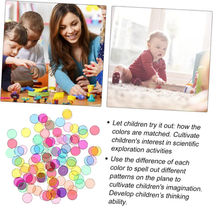 ERINGOGO 100pcs Math Manipulatives Preschool Learning Activities Place Value Disks Educational Toys