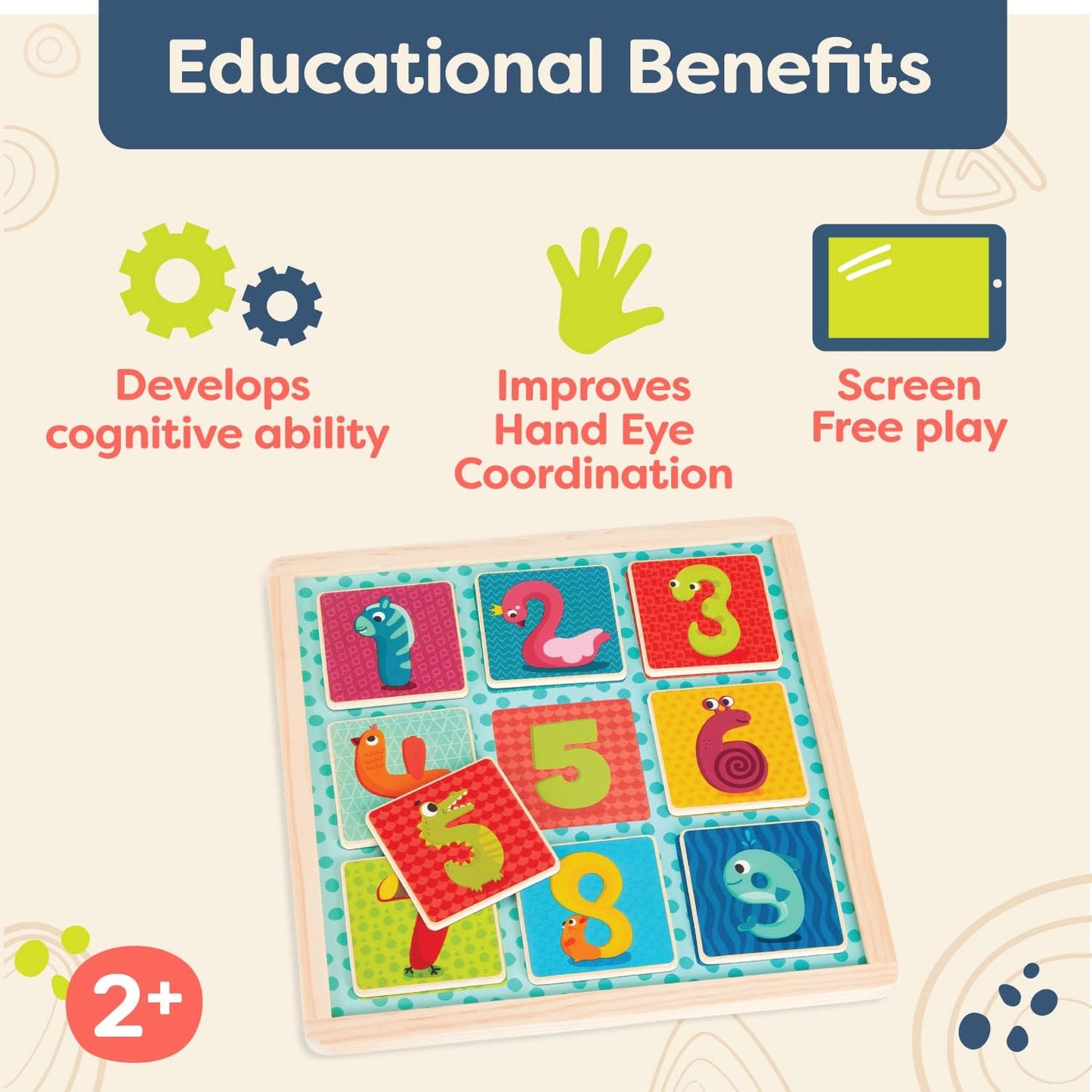 B. toys - Magnetic Alphabetic - Double-Sided Puzzle & Chalkboard - 26 Magnetic Letter-Pieces - 2-in-1 Puzzle for Kids - 3 Years +