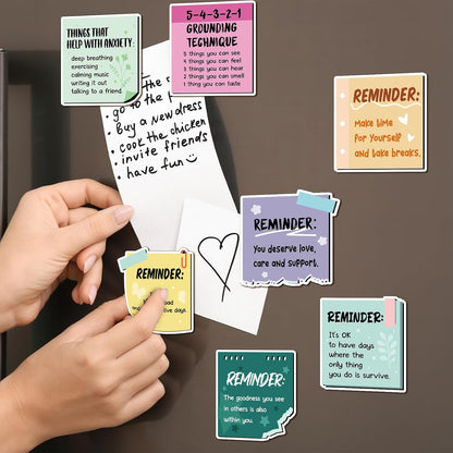Copkim 20 Pcs Mental Health Magnets Motivational Daily Reminders Magnets with Positive Affirmations Mental Health Awareness Items for Lockers, Fridges, Home, Office, and Classroom Use(Morandi)