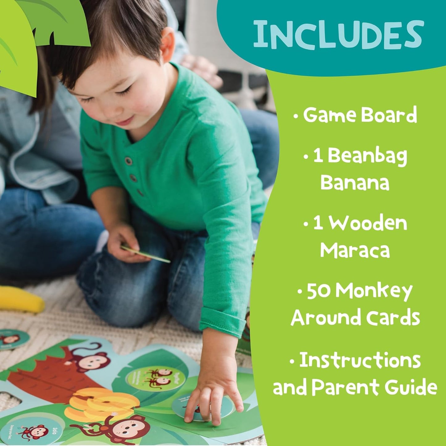 Peaceable Kingdom Monkey Around First Game for Toddlers Interactive play with Parent Ages 2+