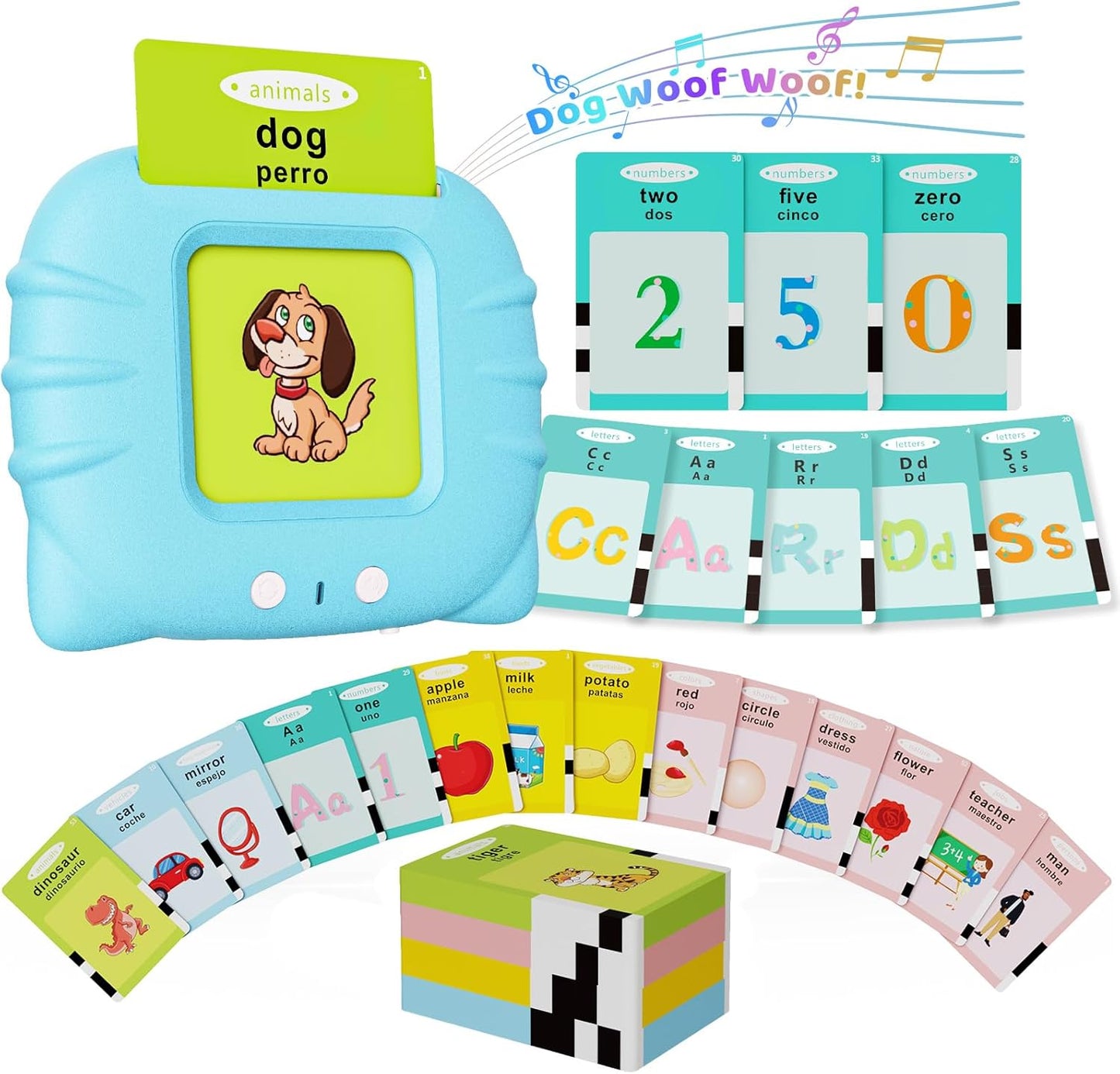 Aullsaty Talking Flash Cards for Toddlers 1-3, Upgraded 248 Sight Words Montessori Speech Therapy Toy, Autism Sensory Educational Learning Toys, Birthday Gifts for Boys Girls (Pink)