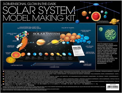 4M 3D Glow-in-the-Dark Solar System Mobile Making Kit - DIY Science Astronomy Learning Stem Toys Educational Gift for Kids & Teens, Girls & Boys
