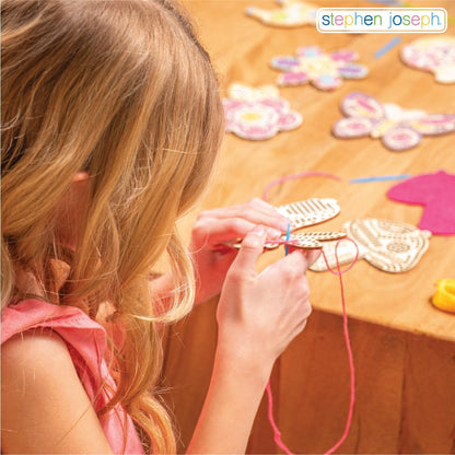 Stephen Joseph, Set of 4 Wooden Lacing Cards - Gifts for Girls Boys - Craft Activities Party Supplies for Toddler Kids, Zoo