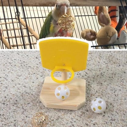 QBLEEV Bird Training Ring Toy, Parrot Trick Tabletop Toys, Educational Stacking Color Rings, Cage Toys