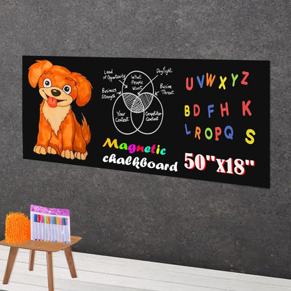 Magnetic Whiteboard Wall Arch Decal 39.3"x17.5" Adhesive Magnetic Dry Erase White Board Sticker with 36 Magnet Letter Removable Contact Paper Peel and Stick Whiteboard Wallpaper Roll