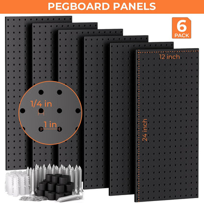INCLY 158PCS Metal Pegboard Wall Organizer, 48x24 Inch White Pegboard Panels Tool Organizer Kit with Accessories Hooks and Bins, Peg Board Utility Tool Storage for Garage Workbench Shed