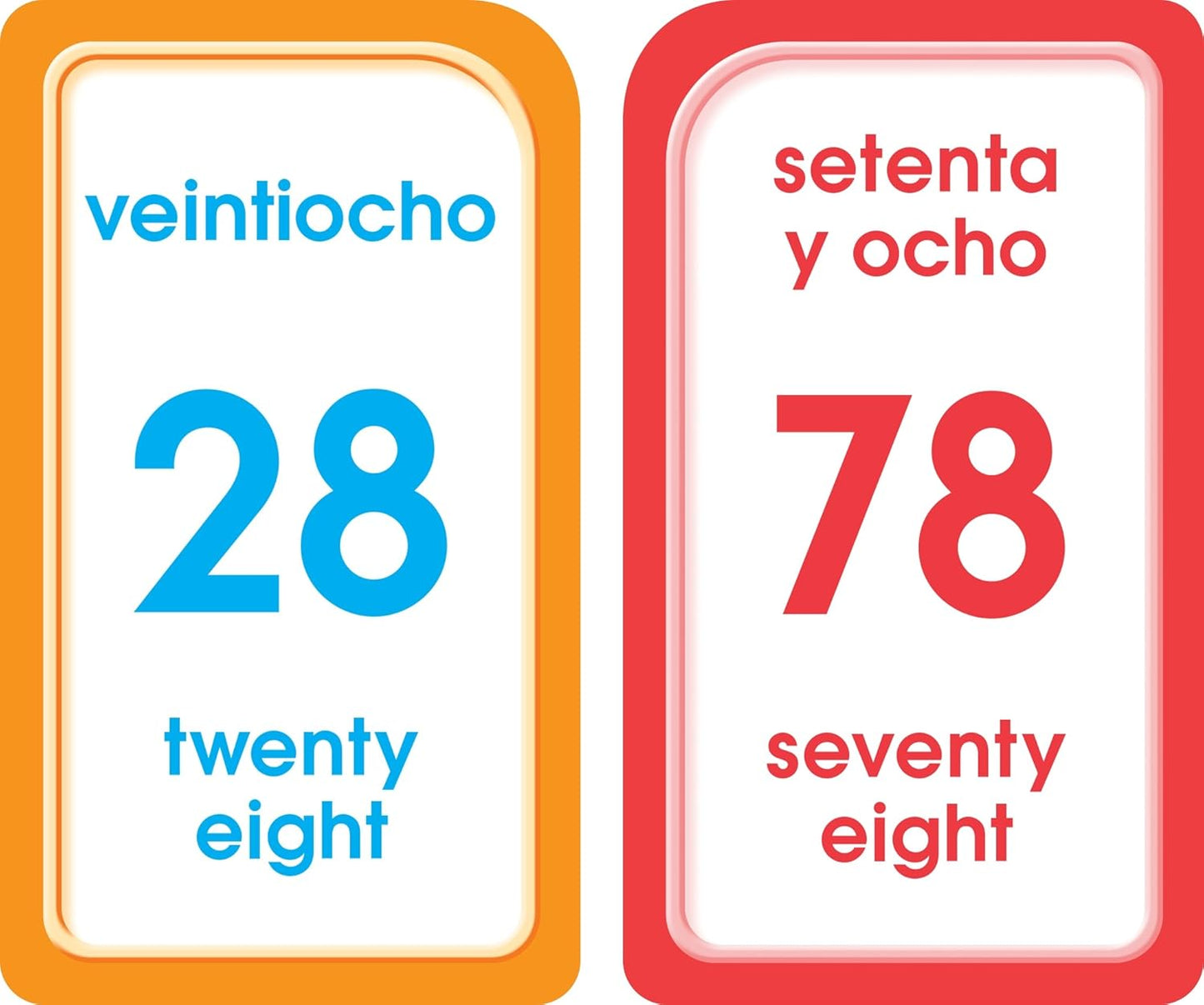 School Zone Spanish Numbers 1-100 Flash Cards: 56 Cards, Preschool, Kindergarten, Numeros 1-100 Tarjetas Ilustrativas, Bilingual, ESL, Language Immersion, Ages 4+ (Spanish/English Edition)