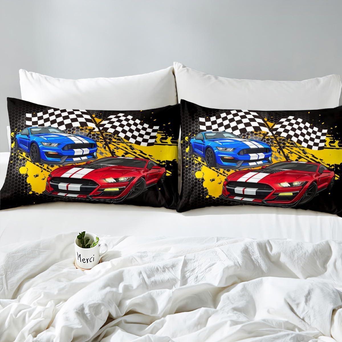 Drum Kit Duvet Cover,Kids Musical Instruments Bedding Set,Rock Music Comforter Cover for Boys Girls Room Decor,Neon Lighting Lightweight Bedspread Cover Twin Size with 1 Pillow Case(No Comforter)