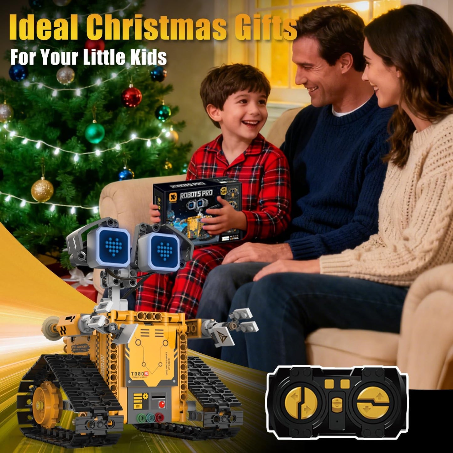 Gohero Robot Building Kit，5 in 1 STEM Toys for Boys Toys Age 8-10 with Remote & App Control，Robotics Technic Kits with 16 LED Expressions，Christmas & Birthday Gifts for Teen Boys & Grils (373 PCS)