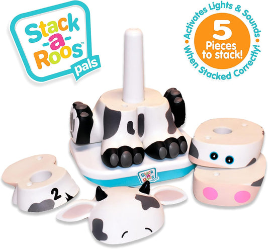 Stack-a-Roos Baby Giraffe by Salus Brands - Animal Stacking Toy, Educational Early Learning Toy for Infants Babies Toddlers, Age 12+ Months - Great Baby Gifts, STEM