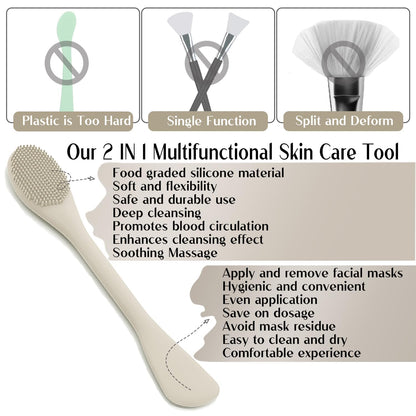RamPula Silicone Face Mask Brush, Face Scrubber for Gentle Exfoliating & Hairless Moisturizers Applicator Tools for Apply Mud, Clay, Charcoal Mixed Mask, Cream, Lotion