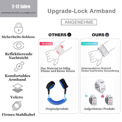 Toddler Harness Walking Leash- Child Anti Lost Wrist Link - Child Safety Harness - Upgrade with Reflective(6.5ft) - for Boys and Girls,Not Easy to Open Without Key (Light Pink)