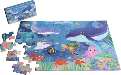 Farm Floor Puzzle for Kids 3-5: Educational Jigsaw Farm Scene - 48-Piece Large Puzzle 36 x 24 inches for Toddlers Learning Education Gift Family Activities