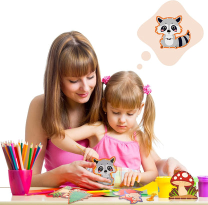 Pajean 10 Pcs Kids Lacing Cards Double Sided Animal Sewing Cards Kits 10 Styles Lacing Toy Crafts for Toddler Ages 3+ Developing Imagination Preschool Learning Activity Supplies(Farm Style)