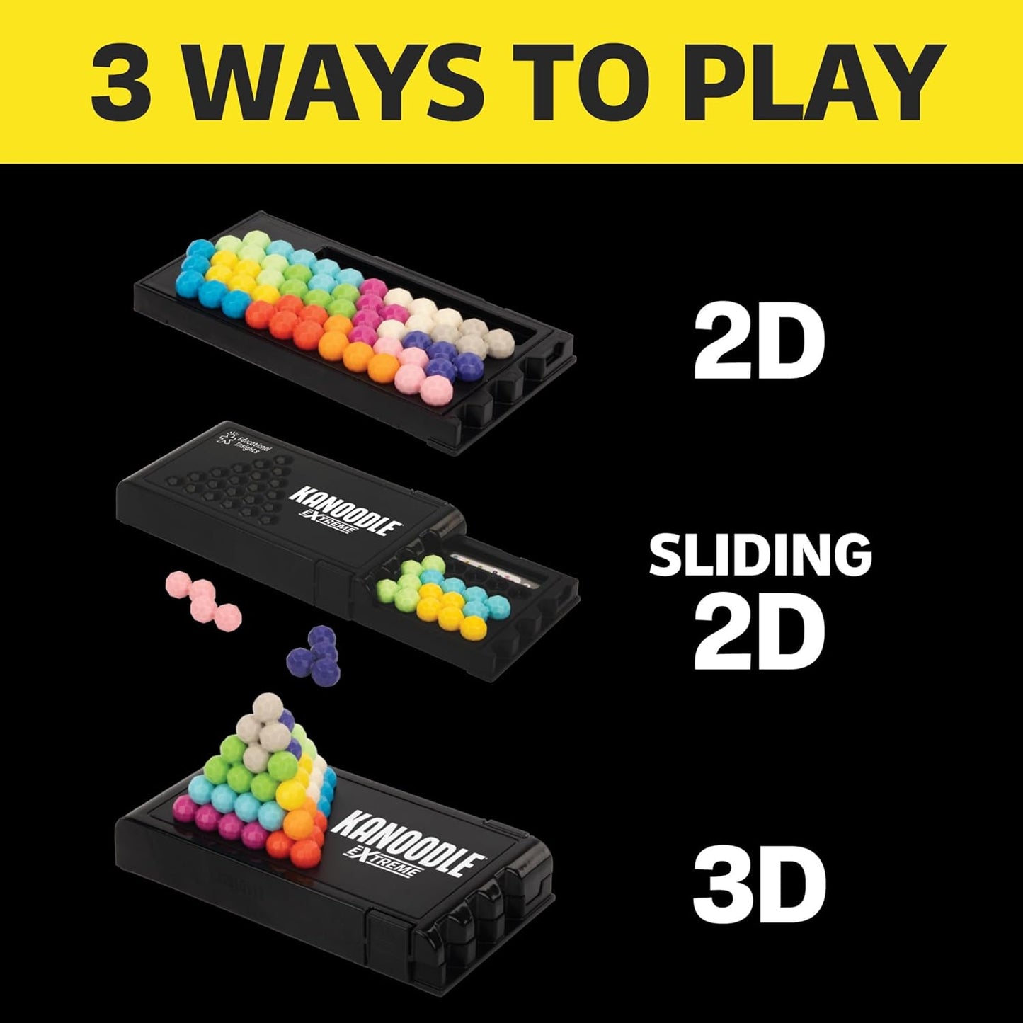 Educational Insights Kanoodle Extreme - 3D Brain Teaser Puzzles for Kids, Spatial Puzzle Games for Adults, Teens and Kids, Problem Solving Toys and Logic Puzzles, Single Player Games