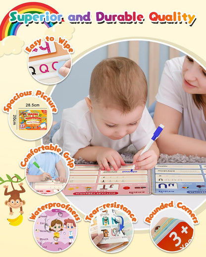 Baobrava Search and Find Book and Handwriting Practice Books Set, More Than 50+ Preschool Learning Activities for Toddler and Kids 3-8, Travel Games for Road Trip Car Airplane