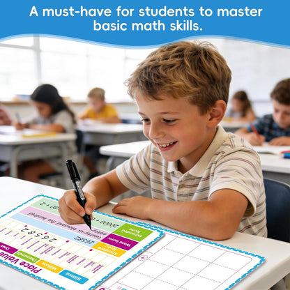 30 Packs Number Line Dry Erase Boards Cards, Double-Sided Writable & Erasable, 0-10 on One Side and 0-20 on the Other Side, Math Learning White Board Tool for Students, Classroom and Home (12” x 4”)