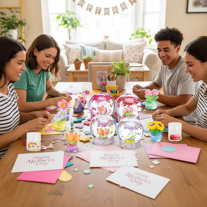 12 Sets DIY Duck Snow Globe Kit for Kids, 12 Globe Bottles, Glow in The Dark Duck Figurines, Glitter Sequins & Mini Hot Glue Gun, Summer Fun Craft Activity Set, Birthday Party Favor Gift