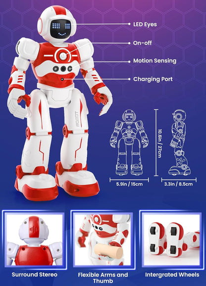 Robot Toys for Kids,Programmable Remote Control Smart Walking Dancing Robot Toy with Gesture & Sensing for Age 4 5 6 7 8 9 10 Year Old Boys for Birthday Present