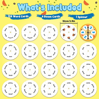 Kasfalci Blends Word Games: Phonics Flash Cards, Speech Therapy Toys for Toddlers & Kindergarten Preschool Learning Activities