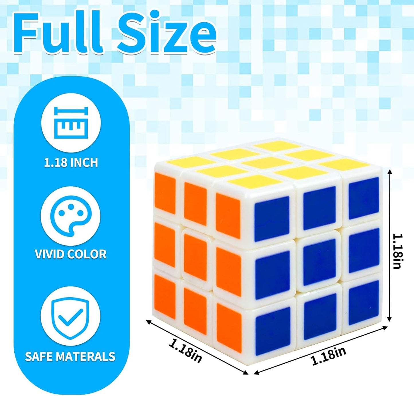 48 Pack Mini Cubes Puzzle Box for Kids, 1.18in 3x3 Magic Cube Brain Teasers for Boys Girls, School Rewards & Classroom Prize for Students Party Favors Birthday Gift Goodie Bag Fillers