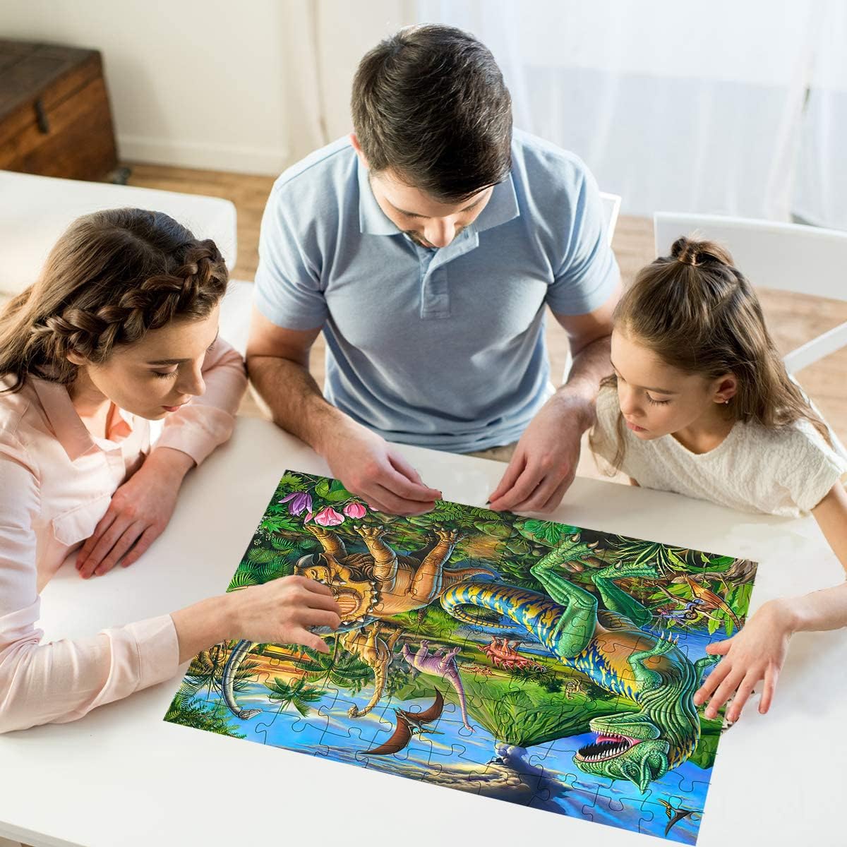 Puzzles for Kids Ages 4-8 Year Old,100 Piece Dinosaur Jigsaw Puzzle for Toddler Children Learning Educational Puzzles Toys for Boys and Girls - Every Piece is Unique