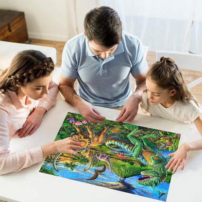 Puzzles for Kids Ages 4-8 Year Old,100 Piece Dinosaur Jigsaw Puzzle for Toddler Children Learning Educational Puzzles Toys for Boys and Girls - Every Piece is Unique