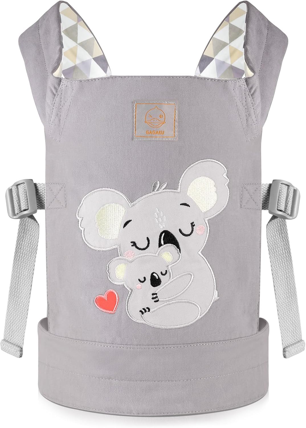GAGAKU Doll Carrier for Kids, Toy Baby Doll Carrier, Reborn Dolls Carrier Toy Baby Sling with Adjustable Straps, Baby Doll Accessories - Green - Camellia