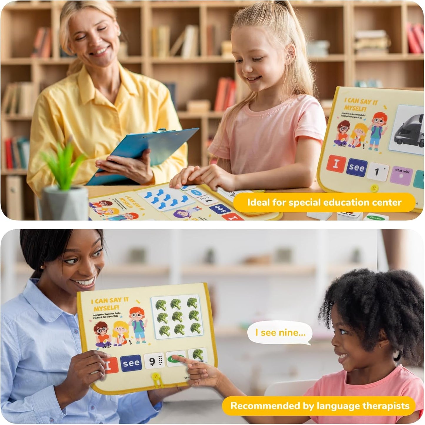 CHEFAN 165 PCS Sentence Building for Kids, Speech Therapy Materials with Writing Board, Sentence Building Games for Special Education, Reading & Language Development