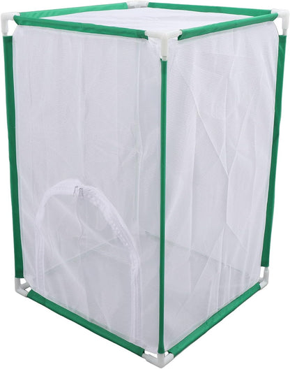 Clear Mesh Butterfly Enclosure, Transparent View Butterfly Habitat Sturdy Frame Chameleon Cage for Exploration Observation Small Creature Care