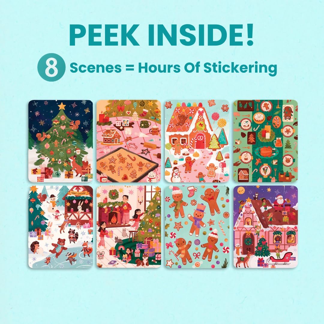 Animals Habitat 500+ Kids Sticker Book by Cupkin Toddler Airplane Travel Activity Coloring and Sticker Book, Road Trip Essentials, 12 Coloring Pages + 12 Scenes for Ages 2–8 Years - Colors A