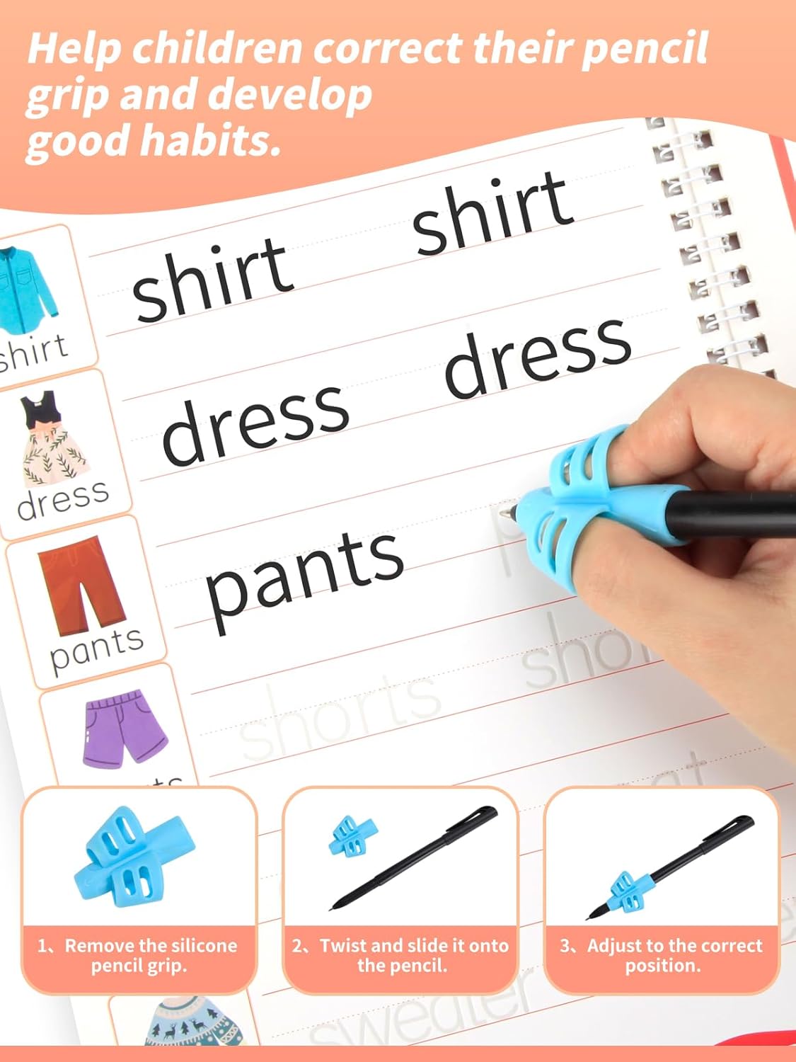 Magic Grooved Writing Practice for Kids Ages 3-8, Reusable Handwriting Workbooks for Preschool Learning, Letters Numbers Math & Drawing Tracing Books with Disappearing Ink Pens, Educational Gift