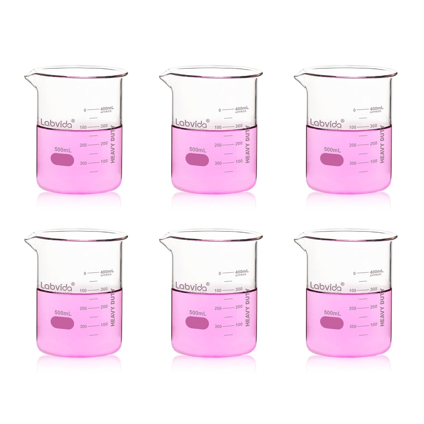 12pcs 50ml Upgrated Thick Glass Beakers, Shot Glass Beaker set, 3.3 Boro Griffin Low Form, Double Scale, LVA003