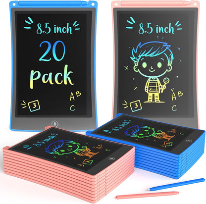 TEKFUN Kids Toys, 2Pcs LCD Writing Tablet with 4 Stylus, 8.5in Erasable Doodle Board Mess Free Drawing Pad for Kids, Car Trip Educational Toys Birthday for 3 4 5 6 7 Girls Boys