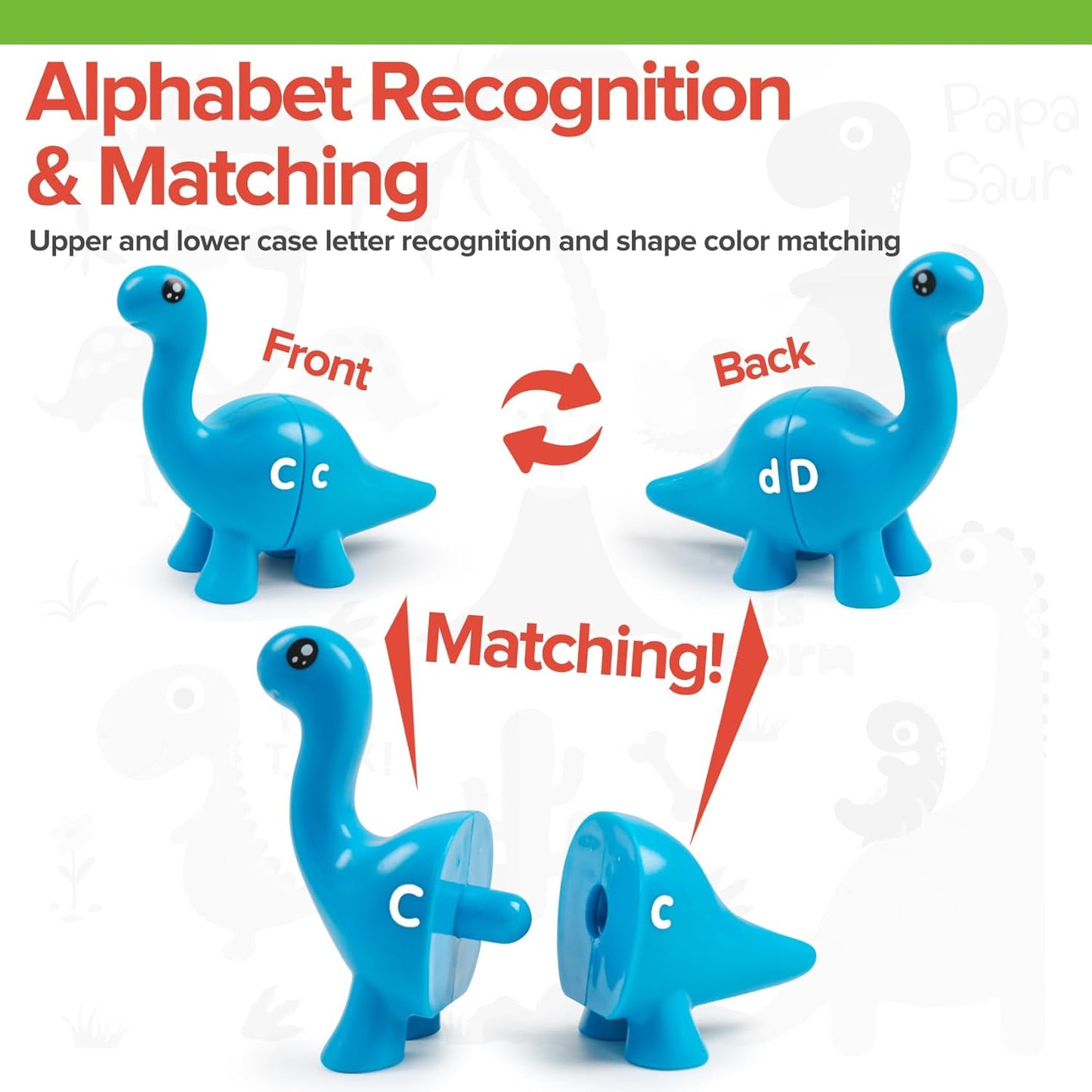 Alphabet Learning Toys Matching Letter ABC Fine Motor Toy Double-Side Ice Cream Toys Preschool Learning Activities Montessori for Toddler Kids Ages 2 3 4 5
