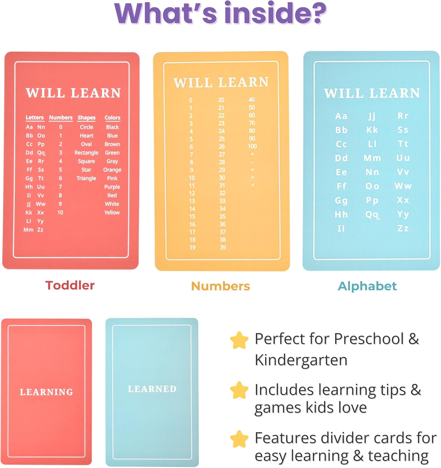 Number Flashcards | 54 Preschool & Kindergarten Counting Cards | Numbers & Math Symbols | Brainstrong Premium Flash Cards
