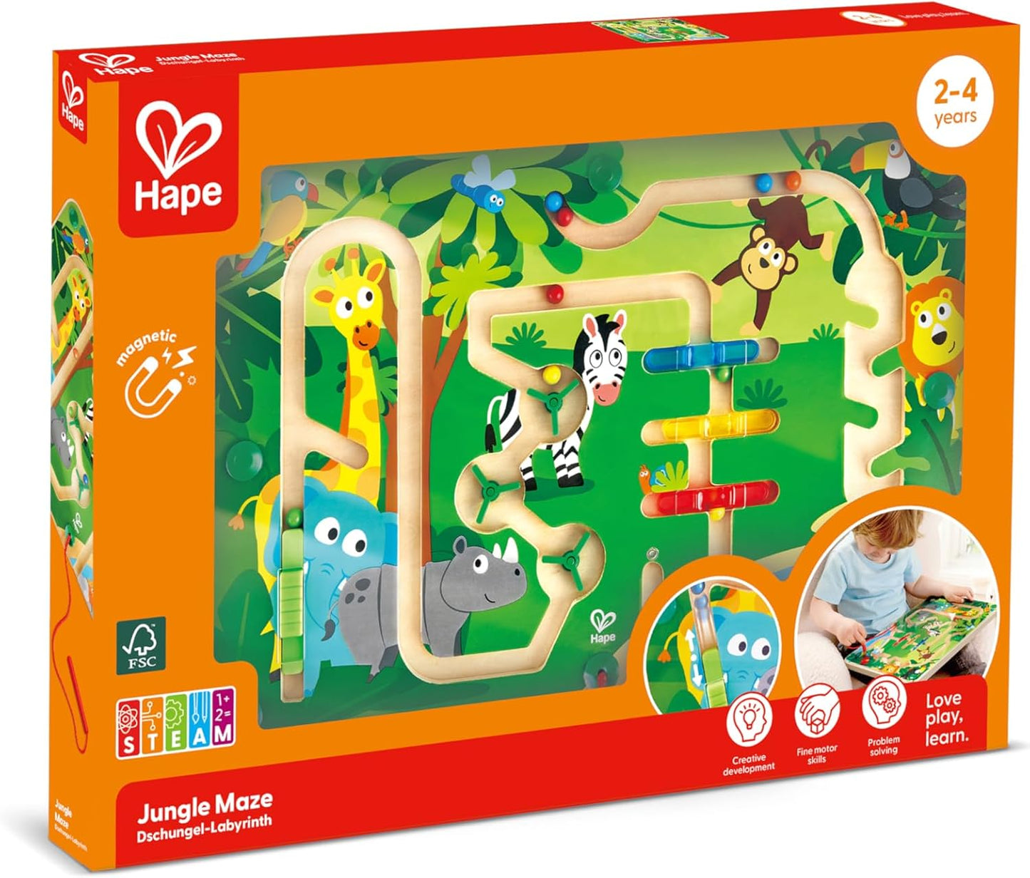Hape Wooden Jungle Magnetic Maze