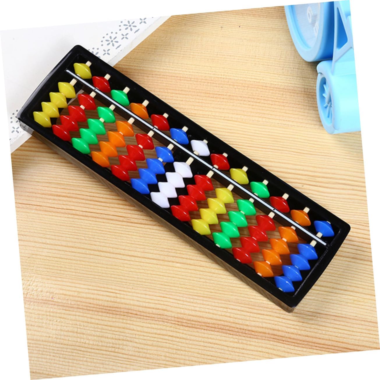 Kids Abacus Math Learning Toy 7.99 Inch Lightweight Beads Counting Tool for Early Math Skills Development and Classroom Use