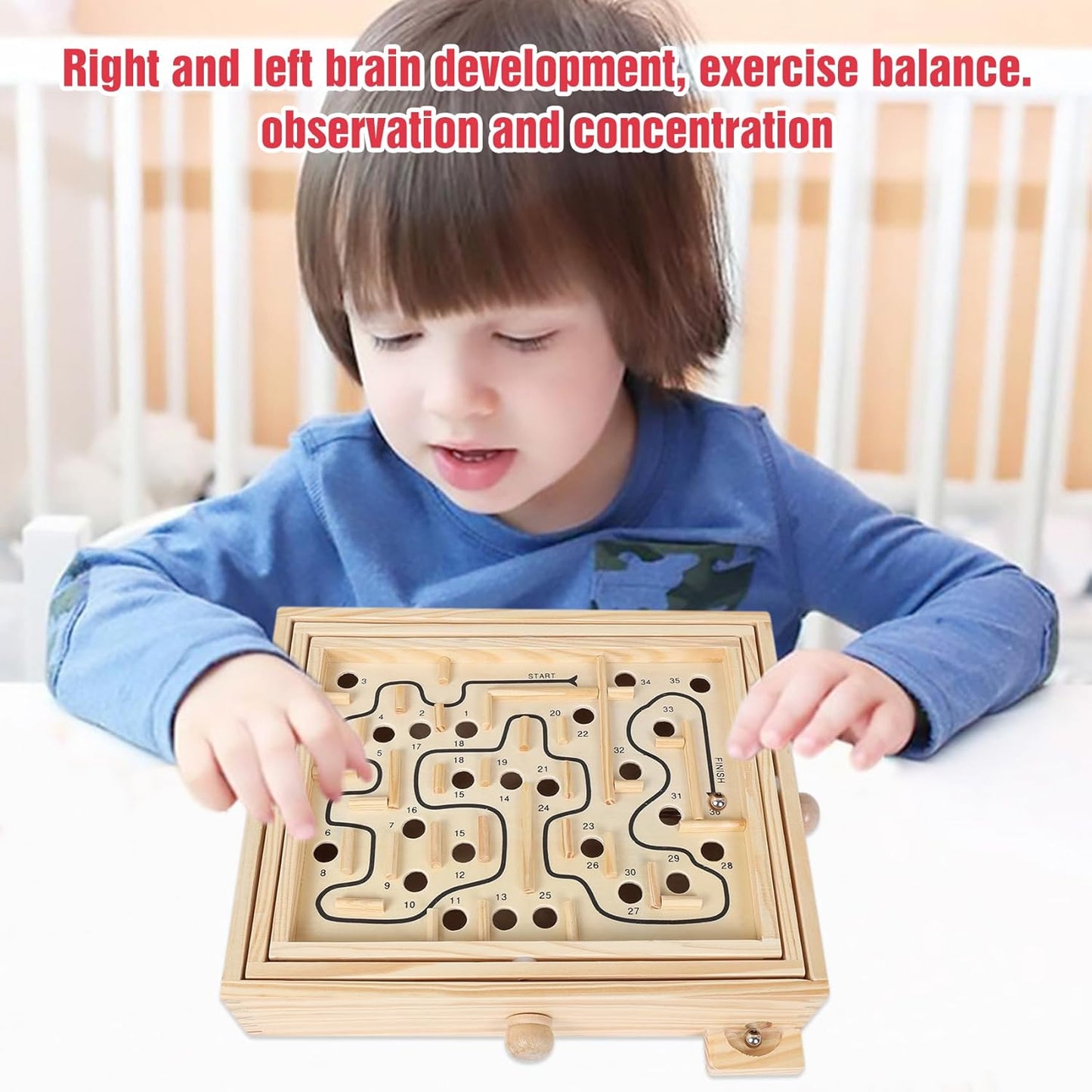 GOTHINK Wooden Balancing Pendulum Game, 42PCS Montessori Balancing Toys for Kids and Adults, Interactive Educational Toy for Children's Gift, Perfect for Parties & Travel