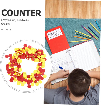 Yardwe 200pcs Round Math Counters for Educational Counting Chips Interactive Math Learning Discs for Classroom Activities Enhance Logical Thinking