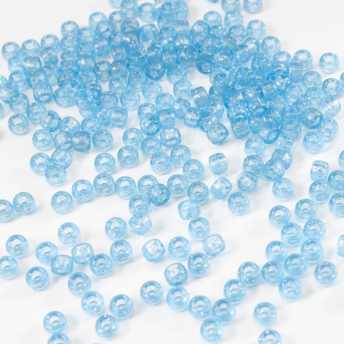 Gxueshan 1000 Pcs Acrylic Black Pony Beads 6x9mm Large Hole Pen Hair Kandi Beads Bulk for Friendship Bracelet Necklace Jewelry Making Earring Braiding Kit