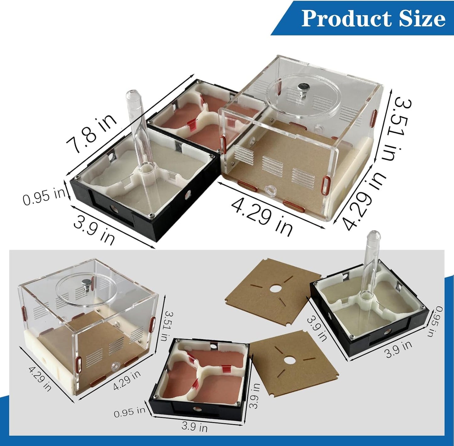 Ant Farm Nest Science DIY Terrarium Kit Care for Live Ants Ant Habitat with Water Tower Nurturing Room and Comprehensive Observation