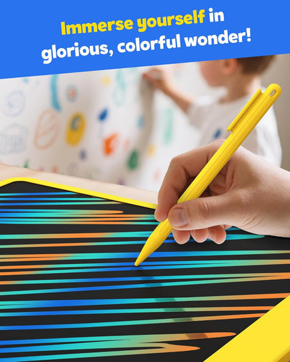 TEKFUN LCD Writing Tablet for Kids, 10-inch Coloring Drawing Pad, Mess Free Doodle Board, Airplane Travel Toys for Boys and Toddlers, Road Trip Essentials, Gifts for 3 4 5 6 7 8 Year Old Girls(Blue)