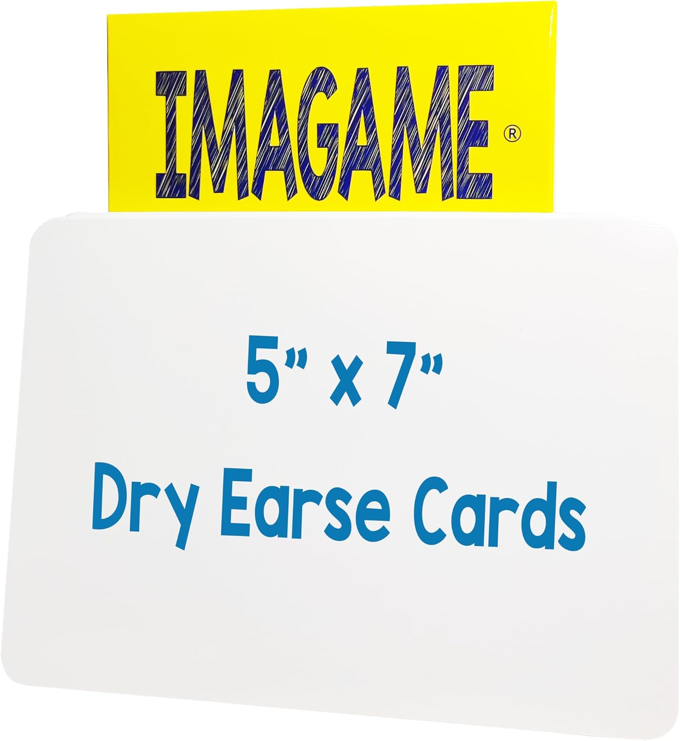 IMAGAME Dry Erase Index Cards, 3” x 5”, 55pcs Laminated Cards, Both Sides Blank, Reusable Dry Erase Note Cards for School, Office, Home, to Do Lists, Multipurpose Index Card Sheets