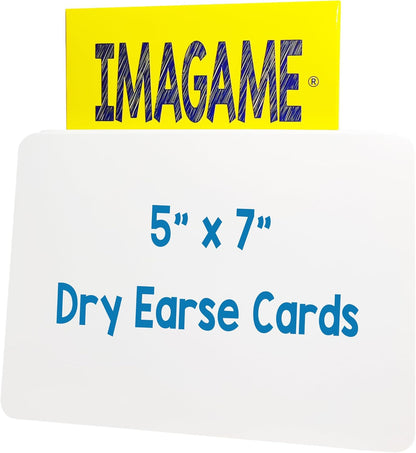 IMAGAME Dry Erase Index Cards, 3” x 5”, 55pcs Laminated Cards, Both Sides Blank, Reusable Dry Erase Note Cards for School, Office, Home, to Do Lists, Multipurpose Index Card Sheets