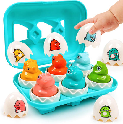 Egg Toys for Toddlers 1-3,Montessori Geometric Eggs Early Preschool Educational Learning Fine Motor Skills Color Sorting Satcking Travel Bingo Puzzle Matching Games for Kids Boys Girls