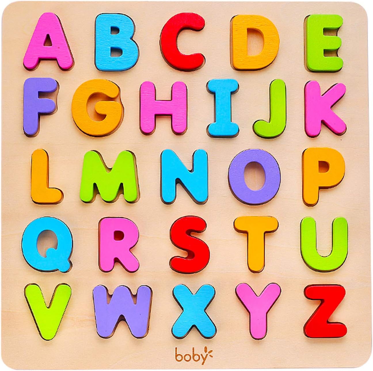 Wooden Number Puzzle Toys, ABC Letter & Number Puzzle for Toddlers 3 Year Old, Preschool Learning Toys for Kids, Educational Name Puzzles Gift for Boys and Girls