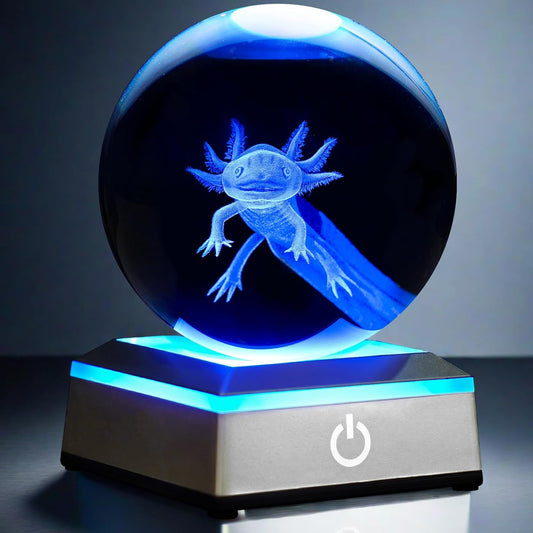 3.15 inch Solar System Crystal Ball Night Light with Colorful LED Lamp Touch Base Astronomy Decor Space Gifts for Kids Friends Birthday Christmas