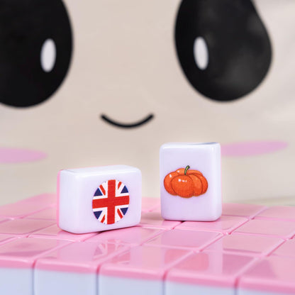 drizzle 65 Tiles Seaside Escape Blocks Game 30mm - Instruction Manual Panda Bag - National Flag & Vegetables Patterns